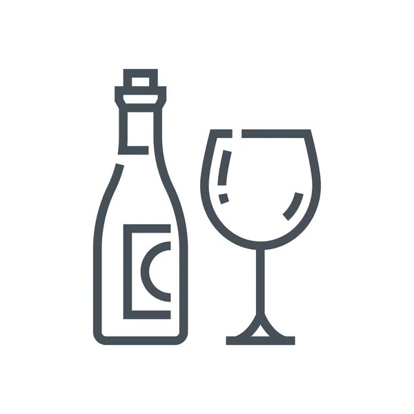 Ícone do tema do vinho — Vetor de Stock