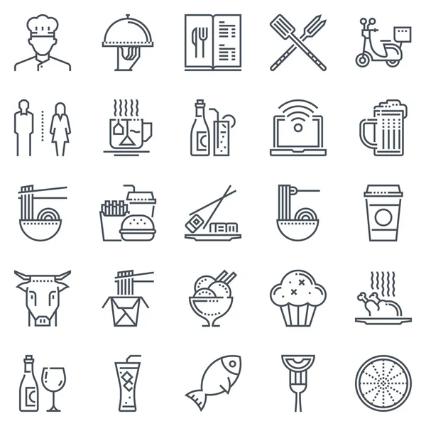 restoran simgesi seti