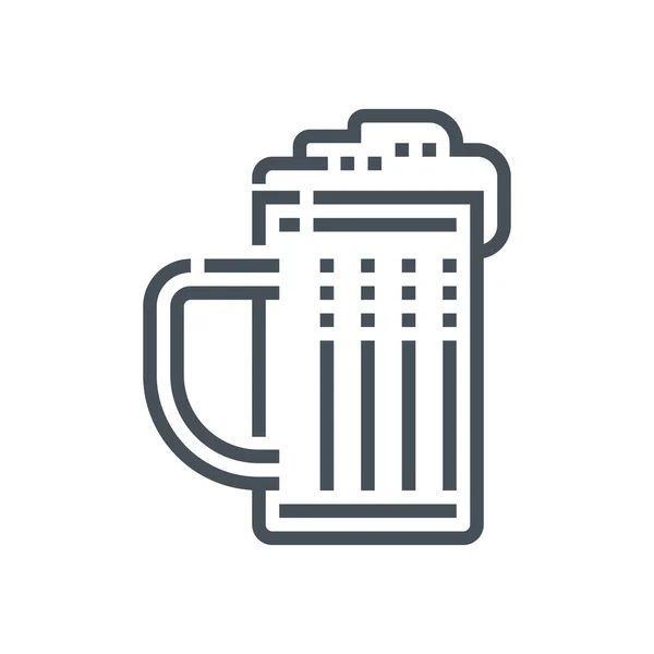 Ícone de tema de cerveja — Vetor de Stock