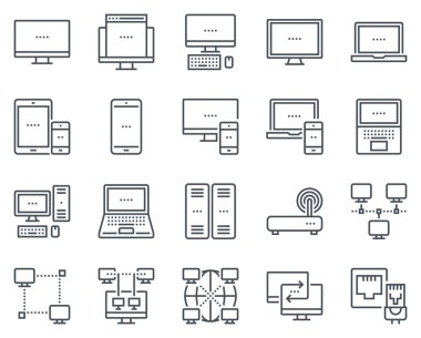 Teknoloji ve bilgisayar Icon set