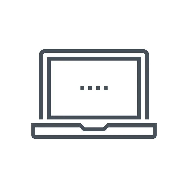 Symbolbild für Laptop-Themen — Stockvektor