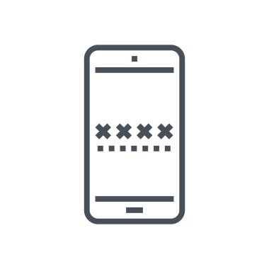 Cep telefonu parola simgesini