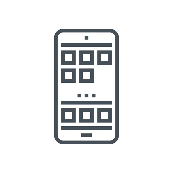 Mobiele telefoon interface pictogram — Stockvector