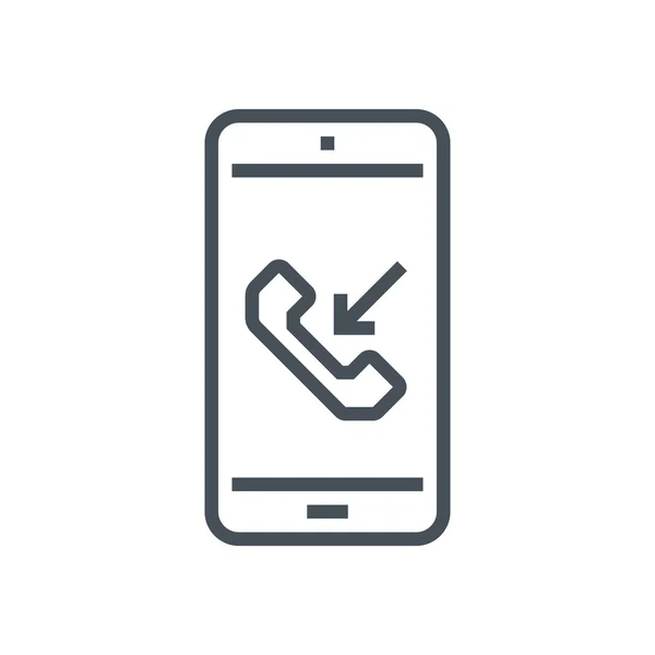 Inkomende telefoongesprek pictogram — Stockvector