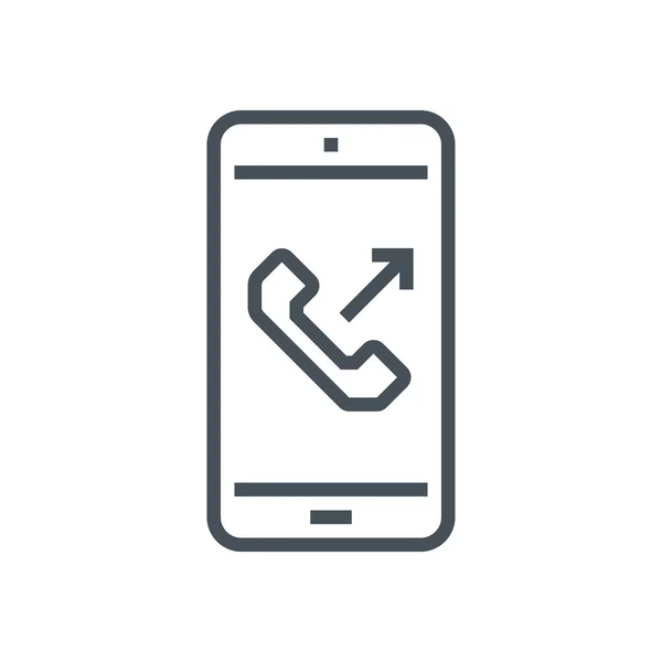 Uitgaand telefoongesprek pictogram — Stockvector