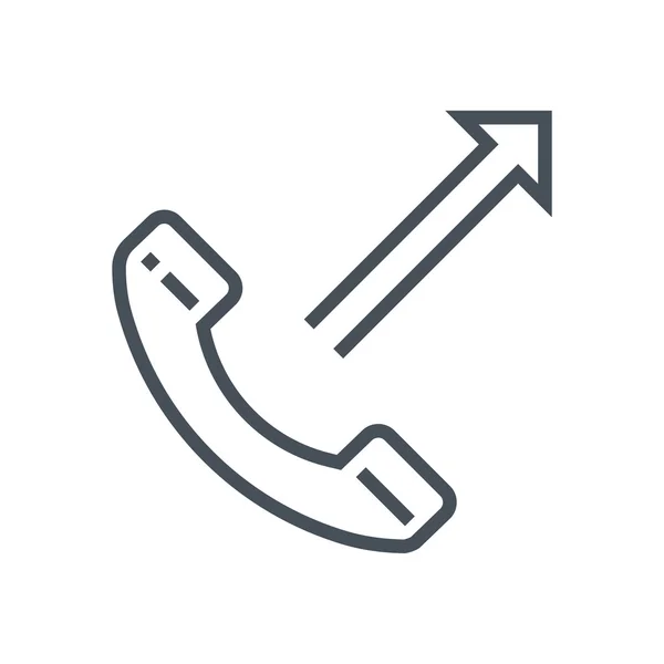 Ícone de chamada telefónica de saída — Vetor de Stock