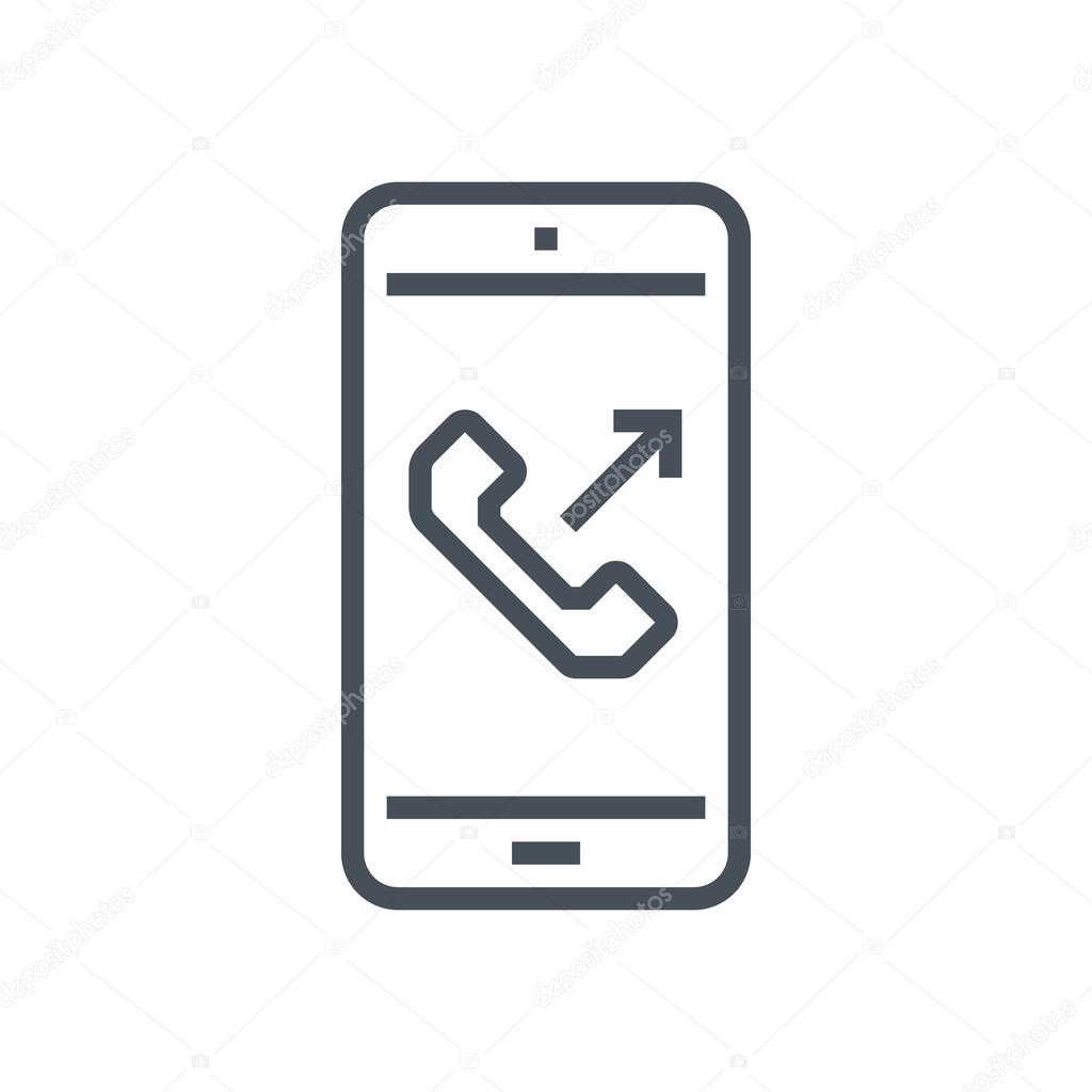 Outgoing phone call icon