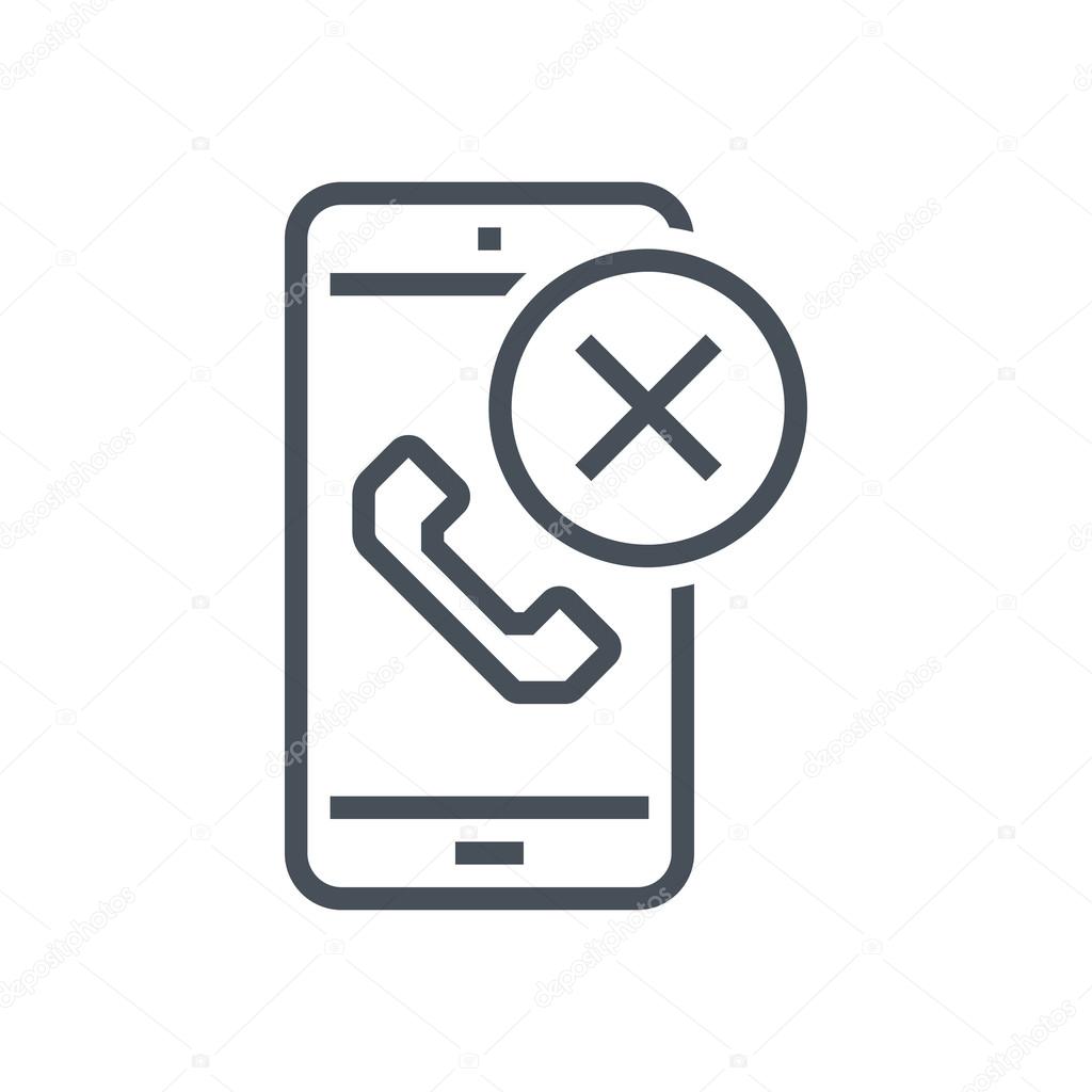 Decline phone call icon