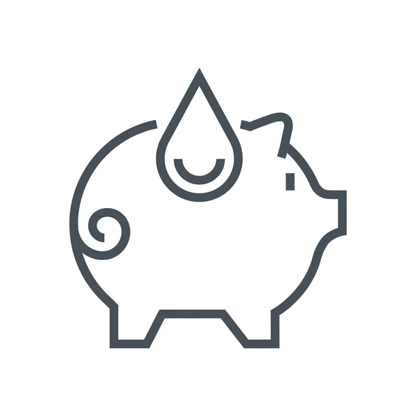 Saving water icon — Stock Vector