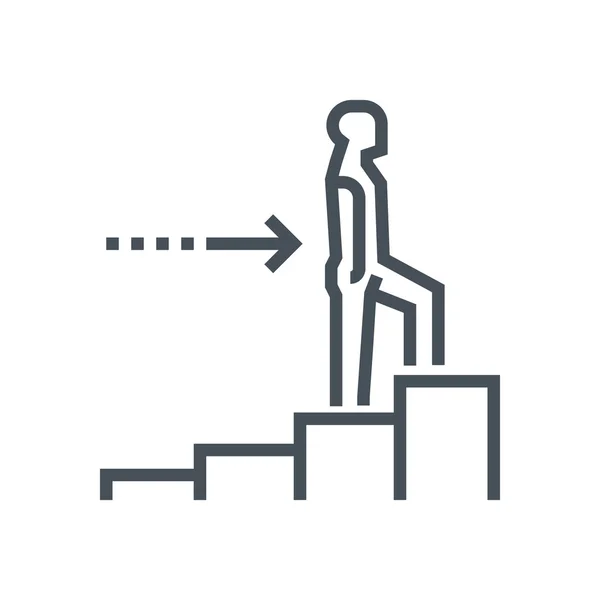 Man climbing up icon — Stock Vector