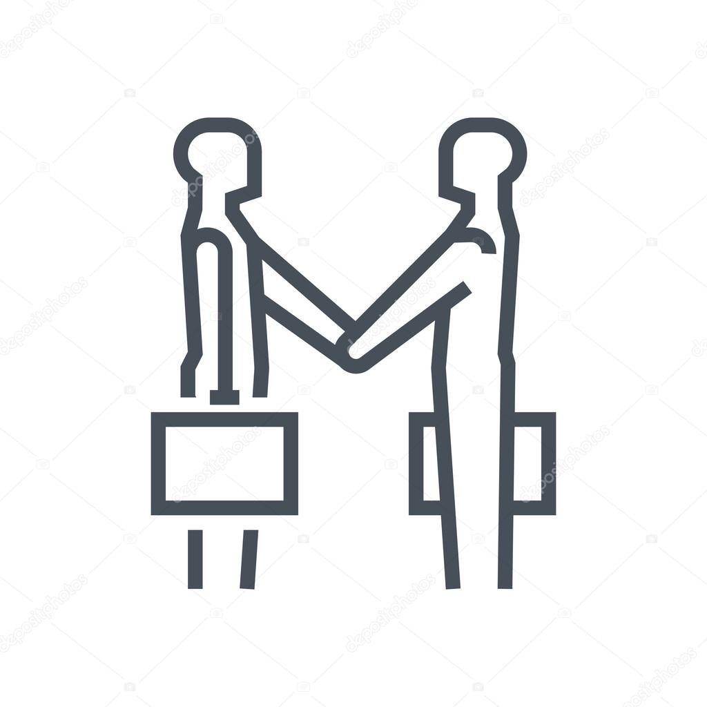 Partnership, handshake icon
