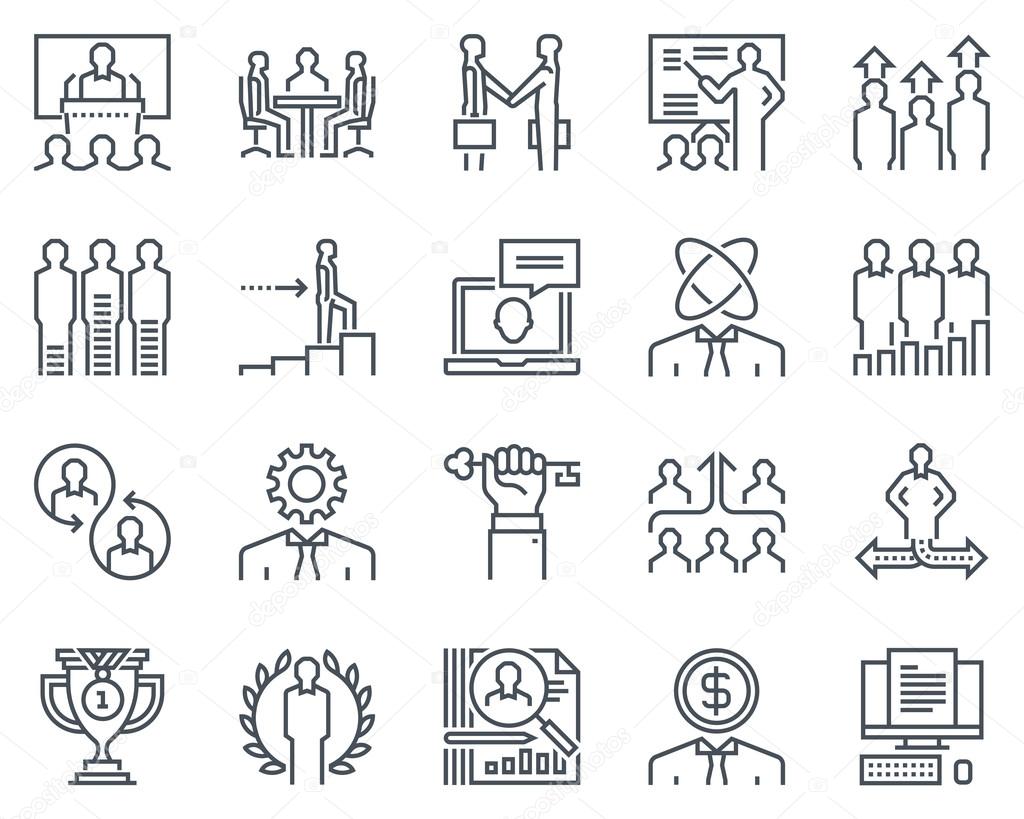 Corporate business icon set