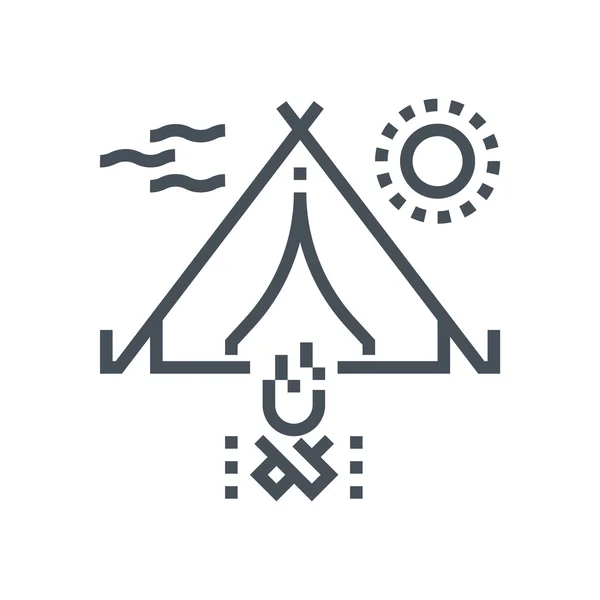 Icône thème camping — Image vectorielle