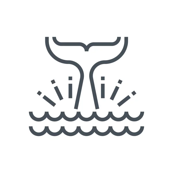 Icono de cuento de ballena — Vector de stock