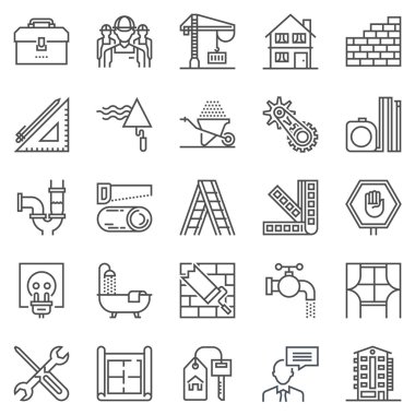 İnşaat Tema Icon set