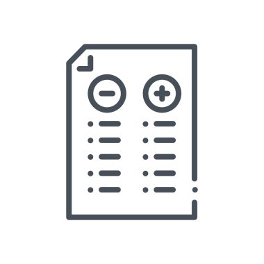 Artılarını ve eksilerini simgesi