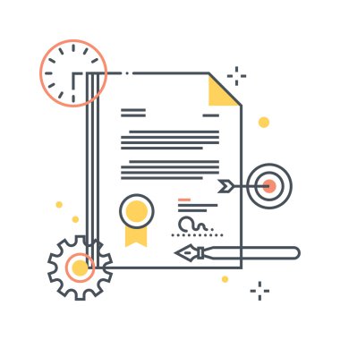 Yasal belgeler konsept illüstrasyon