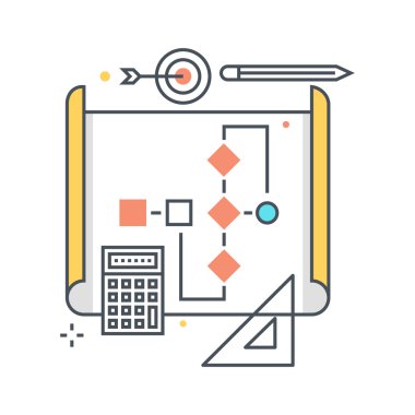 İş akışı işlemi konsept illüstrasyon