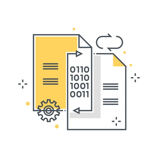 Data exchange, transfer concept illustration — Stock Vector