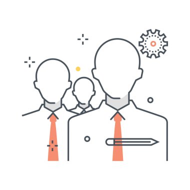 Renkli, takım lideri illüstrasyon