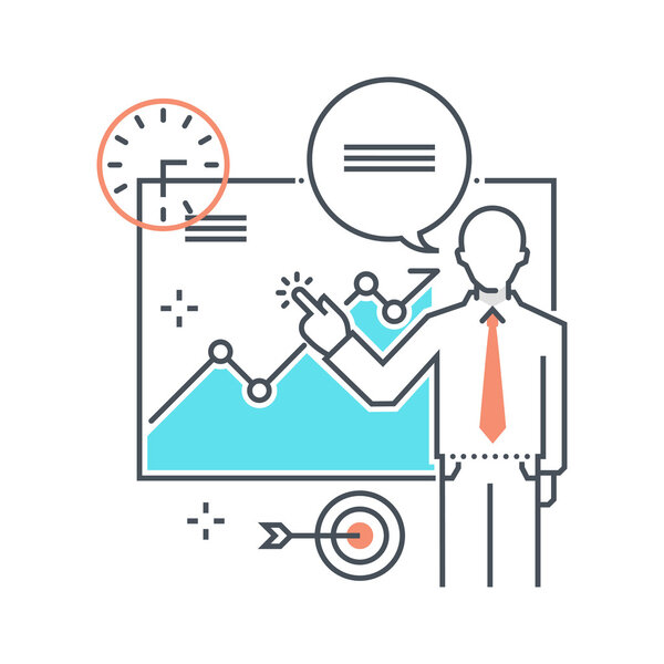 Цветовая линия, иллюстрация семинара
