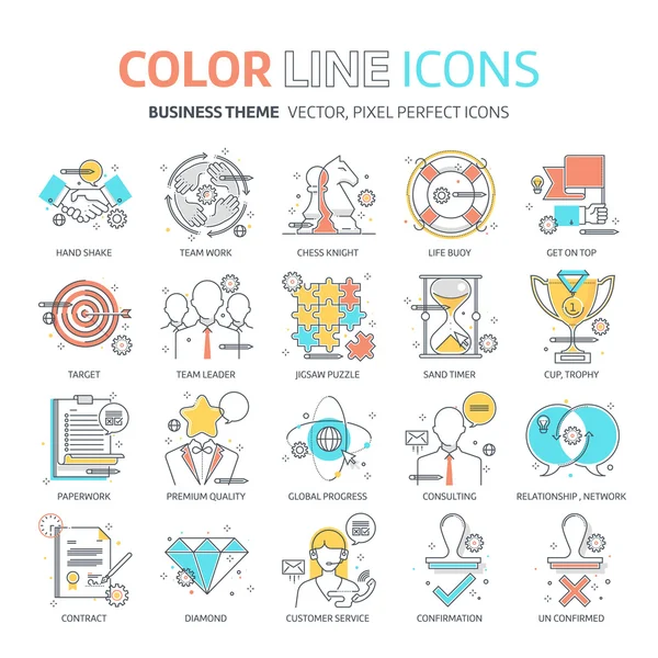 Línea de color, ilustraciones de negocios — Archivo Imágenes Vectoriales