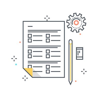 Renk çizgisi, test, test illüstrasyonu