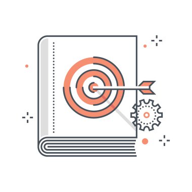 Renk çizgisi, kitap, kütüphane illüstrasyon