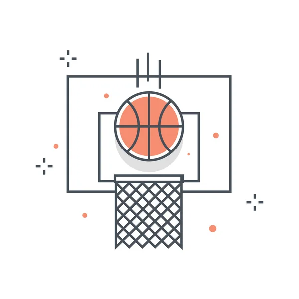 Farblinie, Basketball, Sport Illustration — Stockvektor