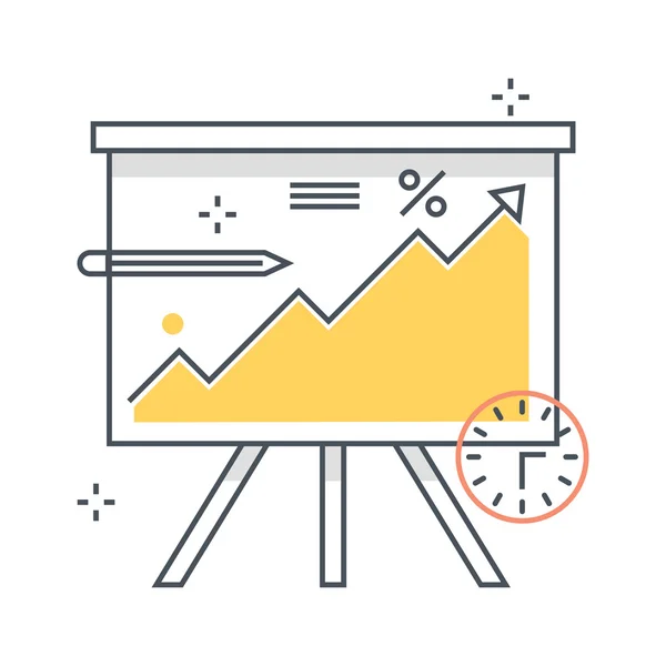 Presentation illustration, icon — Stock Vector