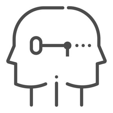 Koçluk, kare çizgi vektör simgesi.