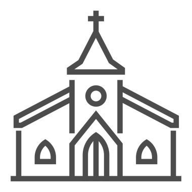 Din, kare çizgi vektör simgesi.