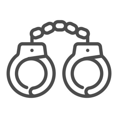 Kelepçe kare çizgi vektör simgesi.