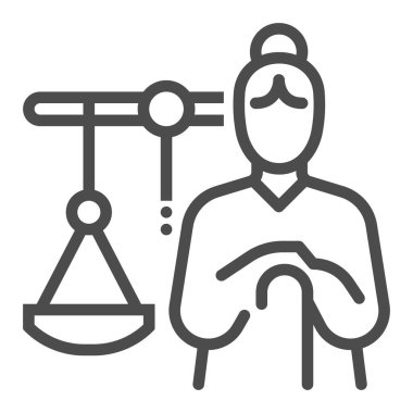 Yasanın kare çizgi vektör simgesi.