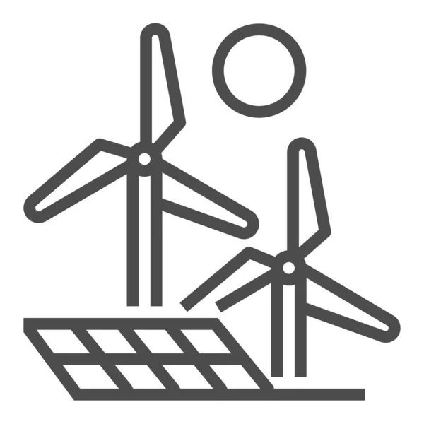 Energía Limpia Icono Vector Línea Cuadrada — Archivo Imágenes Vectoriales