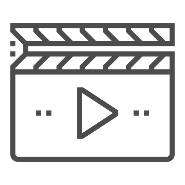 Киноиндустрия Значок Вектора Квадратной Линии — стоковый вектор