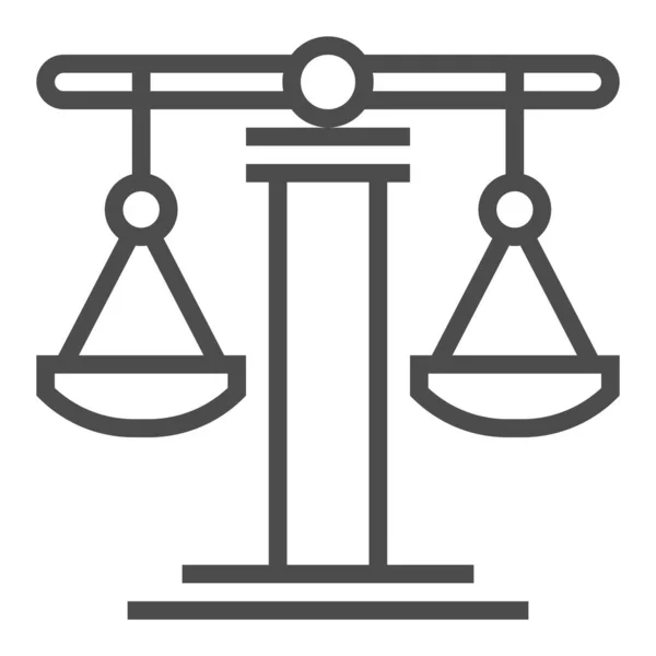 Law Industry Vektorová Ikona Čtvercové Čáry — Stockový vektor