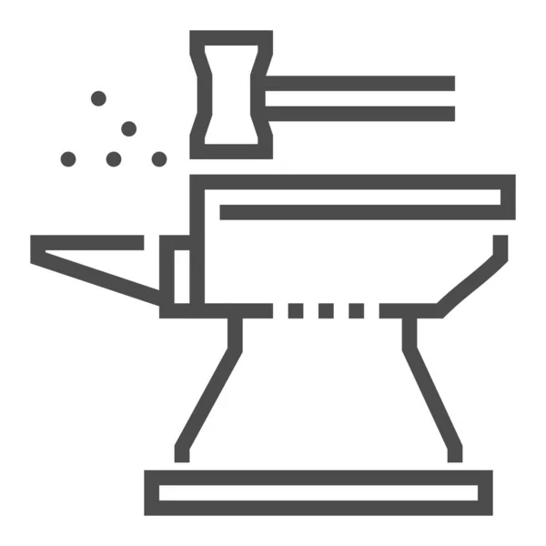 Metallindustrie Symbol Des Quadratischen Linienvektors — Stockvektor