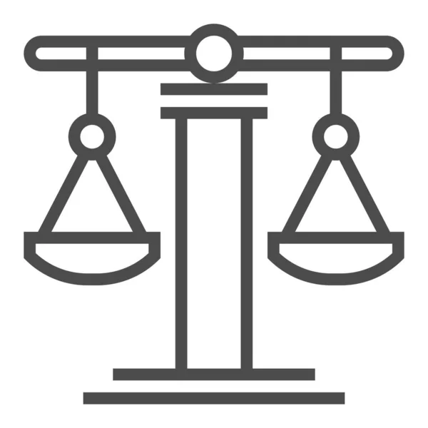 Justicia Línea Cuadrada Vector Icono — Archivo Imágenes Vectoriales