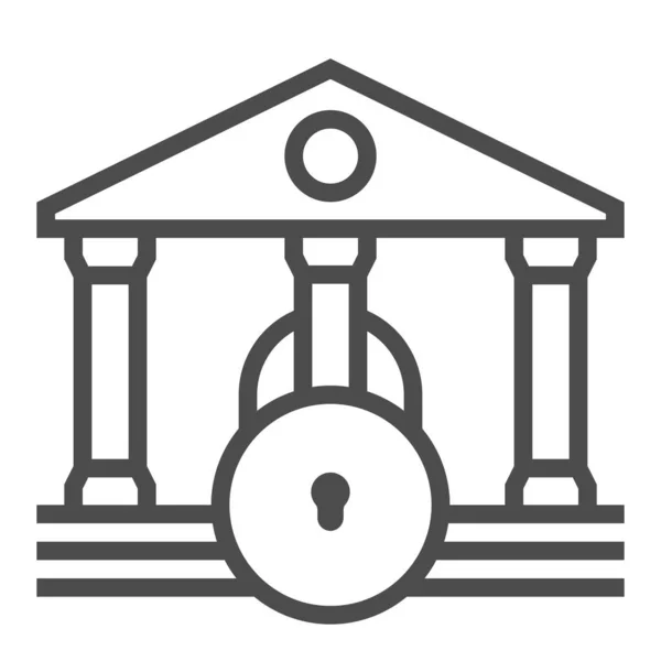 Значок Вектора Квадратной Линии Закона Банкротства — стоковый вектор