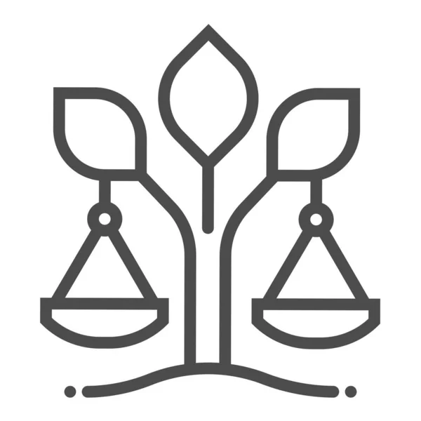 Значок Вектора Квадратной Линии Экологического Права — стоковый вектор