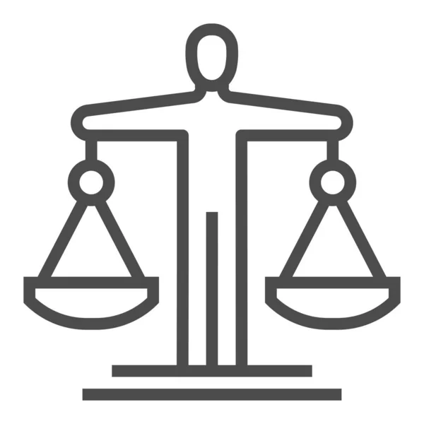 Emberi Jogi Törvény Szögvonalvektor Ikon — Stock Vector