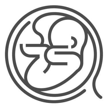 Kürtaj kare satır vektör simgesi.