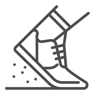 Çalışan, kare satır vektör simgesi.