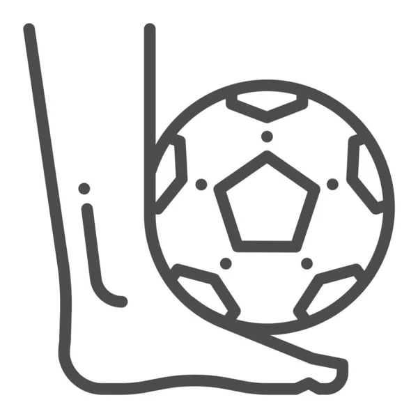 Football Plage Icône Vectorielle Ligne Carrée — Image vectorielle