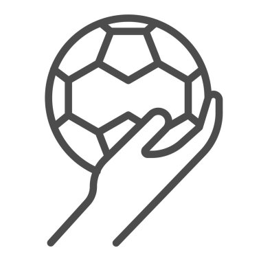 Hentbol, kare çizgi vektör simgesi.