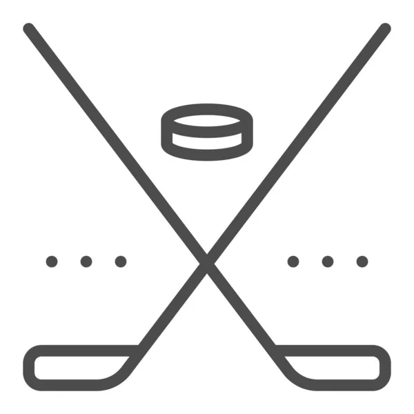 Ice Hockey Square Line Vector Icon — Διανυσματικό Αρχείο