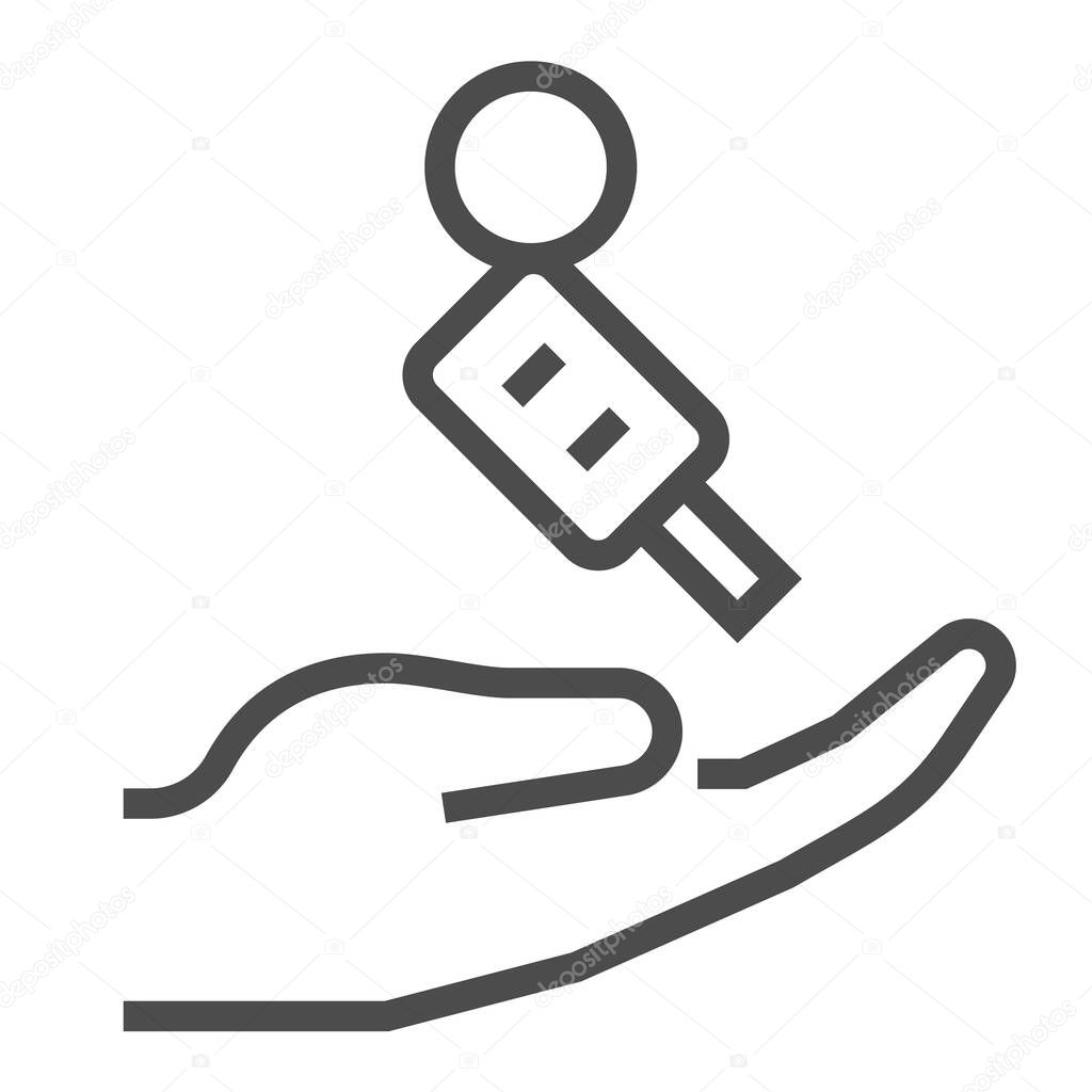 Valet, square line vector icon