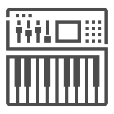 Sentezleyici simgesi, kare satır vektör simgesi.