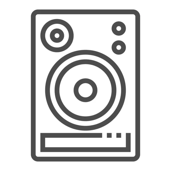 Audio Monitor Icon Square Line Vector Icon — Stock Vector